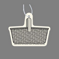 Paper Air Freshener Tag W/ Tab - Picnic Basket (Weave)